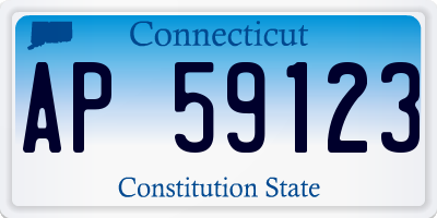 CT license plate AP59123