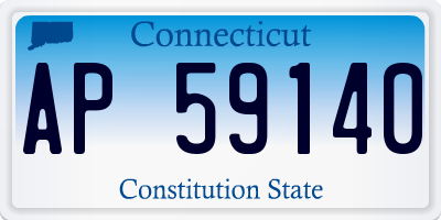 CT license plate AP59140
