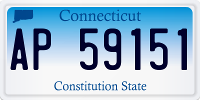CT license plate AP59151