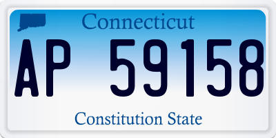 CT license plate AP59158