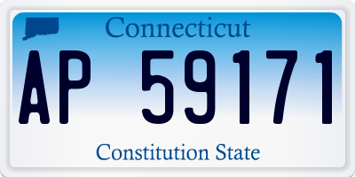 CT license plate AP59171
