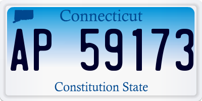 CT license plate AP59173