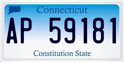CT license plate AP59181