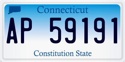 CT license plate AP59191