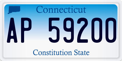 CT license plate AP59200