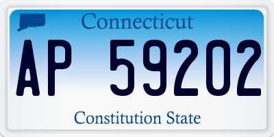 CT license plate AP59202