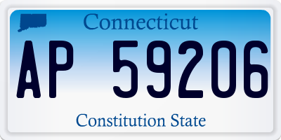 CT license plate AP59206