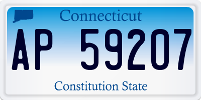 CT license plate AP59207