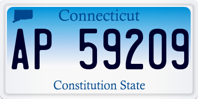 CT license plate AP59209