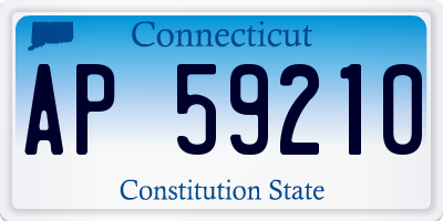 CT license plate AP59210