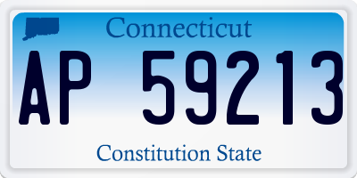 CT license plate AP59213