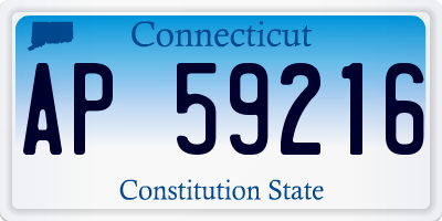 CT license plate AP59216
