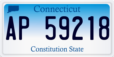 CT license plate AP59218