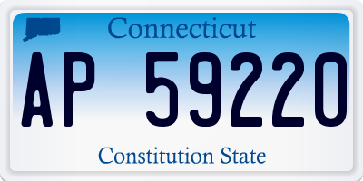 CT license plate AP59220