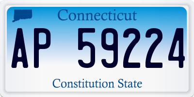 CT license plate AP59224