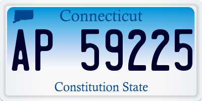 CT license plate AP59225