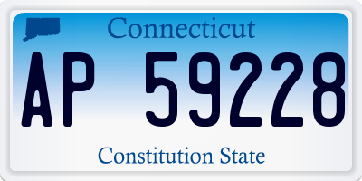 CT license plate AP59228