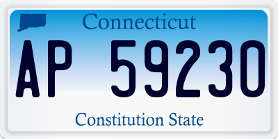 CT license plate AP59230