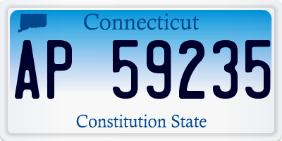 CT license plate AP59235