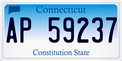 CT license plate AP59237