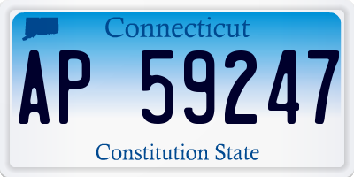 CT license plate AP59247