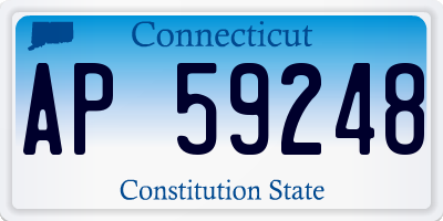 CT license plate AP59248