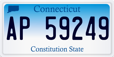 CT license plate AP59249