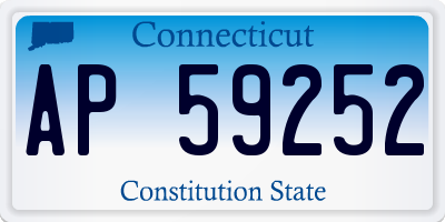 CT license plate AP59252