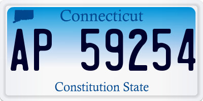 CT license plate AP59254