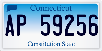 CT license plate AP59256