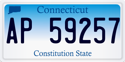 CT license plate AP59257