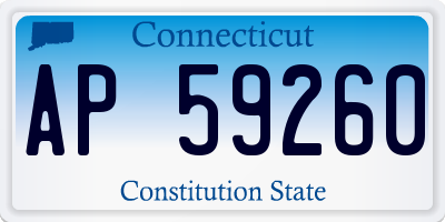 CT license plate AP59260
