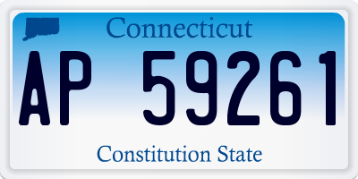 CT license plate AP59261