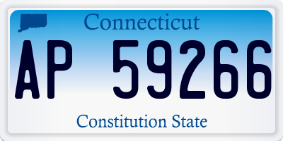 CT license plate AP59266