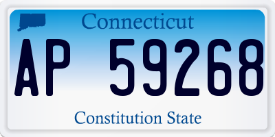 CT license plate AP59268