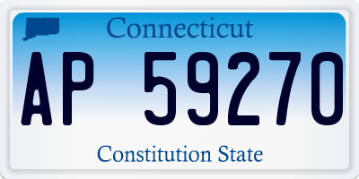 CT license plate AP59270