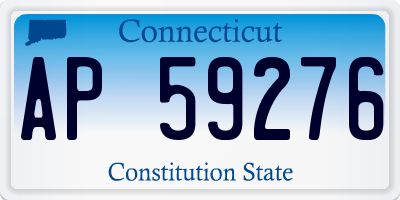 CT license plate AP59276