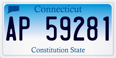 CT license plate AP59281
