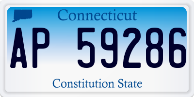 CT license plate AP59286