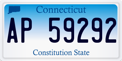 CT license plate AP59292
