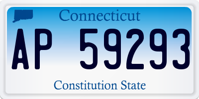 CT license plate AP59293