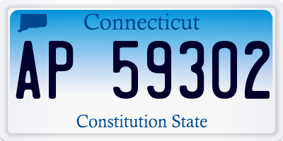 CT license plate AP59302