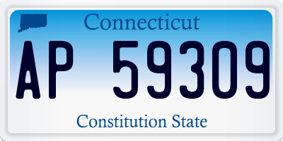 CT license plate AP59309