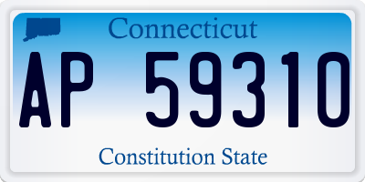 CT license plate AP59310