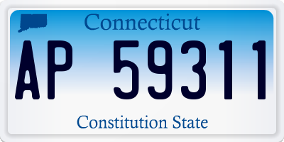 CT license plate AP59311