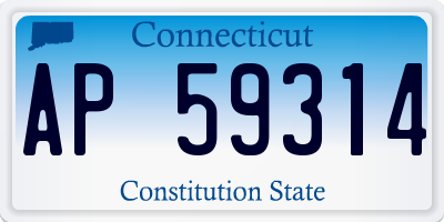 CT license plate AP59314