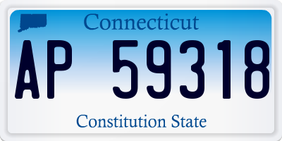 CT license plate AP59318