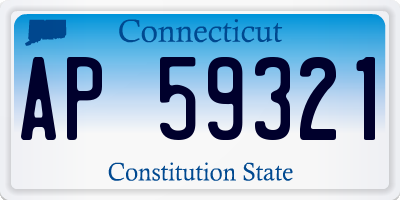 CT license plate AP59321