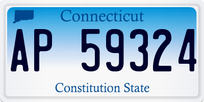 CT license plate AP59324