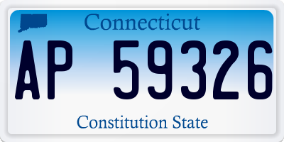 CT license plate AP59326